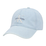 Calvin Klein正面字母刺绣logo 棉 鸭舌帽 男女同款 浅蓝色