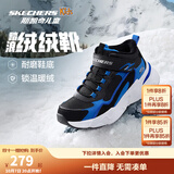 Skechers斯凯奇儿童秋冬休闲男女童二棉鞋轻质加绒保暖靴405222L/302583L 男童/黑色/宝蓝色/BKRY 36