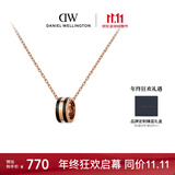 丹尼尔惠灵顿（DanielWellington）dw项链男曜目黑玫瑰金锁骨链情侣款DW305生日礼物送男友