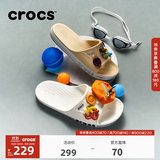CROCS卡骆驰贝雅卡骆班凉拖男鞋女鞋户外拖鞋沙滩鞋|205392 白/深蓝-126 36 /37(220mm)