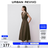 UR2026夏季新款女装休闲气质打揽无袖长款连衣裙UWH760022+ 深棕色 S