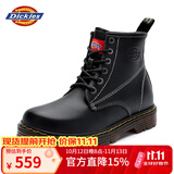 Dickies马丁靴男靴秋冬百搭靴子男高帮黑色皮靴加绒英伦短靴厚底工装鞋子 黑色S28（男款） 41 【偏大一码，适合运动鞋42】