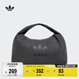 adidas「云朵包」牛仔风大容量运动挎包女子阿迪达斯官方三叶草 黑色 NS