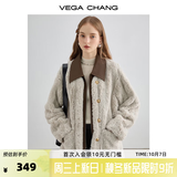 VEGA CHANG皮毛一体短外套女2025年冬新款仿貂绒大衣外套环保皮草 常规版 S