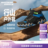Skechers斯凯奇男童雪地靴户外棉靴儿童运动鞋冬大童棉鞋406415L 黑色/蓝色/柠檬色/BBLM 37