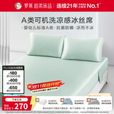 罗莱家纺 A类可水洗冰丝席两件套凉感席子 床笠款 绿 120*200*30