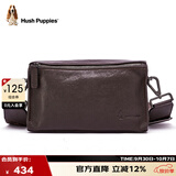 暇步士（Hush Puppies）斜挎包单肩包牛皮男大容量复古邮差小挎包休闲简约生日礼物