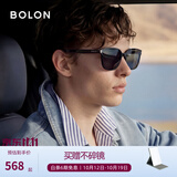 BOLON暴龙眼镜【经典畅销款】黑超墨镜男方框太阳镜女偏光驾驶镜BL3111 C10-灰色/亮黑偏光