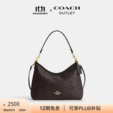 蔻驰（COACH）奥莱女士女包经典标志LAUREL 31号流浪包单肩斜挎包腋下礼物秋季 （升级款）核桃棕色 黑色