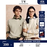 Teenie Weenie小熊男装针织衫秋冬休闲圆领针织衫毛衣情侣同款 燕麦色 L (175)