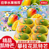 京地达四川攀枝花凯特芒果礼盒 净重4.8斤单果700g+新鲜芒果源头直发