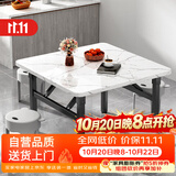 木双福可折叠桌子餐桌家用小户型出租屋用便携吃饭四方桌麻将桌户外摆摊