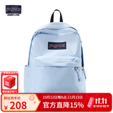 JANSPORT杰斯伯双肩包女学生旅行包26L旅行轻便透气书包男背包 4QUT85V风铃蓝-侧边袋