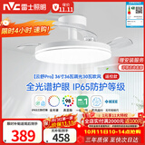 雷士（NVC）枕边风风扇灯一体吊扇灯餐厅卧室全光谱1级能效IP65三防包安装