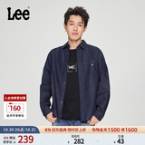 Lee标准版翻领经典工装设计男士长袖牛仔衬衫日常休闲潮流LMT009 清水洗 M