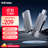 ThinkPad联想Thinkbook移动固态硬盘（PSSD）无线 128GB type-c双接口两用手机电脑U盘 固态U盘 BU210