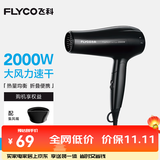 飞科电吹风机家用大风力护发速干大功率风筒可折叠宿舍用学生送女友520礼物 FH6231【黑色】