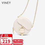 viney牛皮包包女包小众斜挎手机包单肩小圆包生日礼物高级感送女友老婆