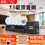 山水（SANSUI）T2 嵌入式吸顶音响音箱 5.1家庭影院音响套装  吊顶喇叭 音箱功放家用商用 家庭吸顶音响客厅环绕 T3【900W功放+6.5喇叭*5+8吋炮】