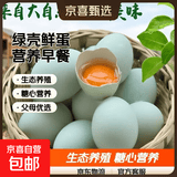 农家生态绿壳生鲜鲜鸡蛋鲜鸡蛋乌鸡蛋糖心蛋超市红心早餐30g/枚 父母营养绿壳土鸡蛋30枚/箱