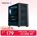 九州风神（DEEPCOOL）CC350 4F主机机箱/支持240水冷/MATX主板/预装4颗ARGB风扇/显卡最长兼容317mm/散热限高163mm