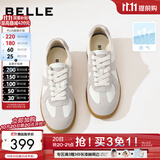 百丽（Belle）双11张凌赫同款女鞋散文诗德训鞋简约情侣款休闲鞋B0992预售 【翟潇闻同款】灰色-女款 （增高2.5cm） 37 (235mm)