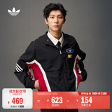 adidas休闲宽松梭织撞色赛车风运动夹克外套男装秋阿迪达斯三叶草