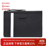 巴利（BALLY）男士PVC手拿包可装电脑男包 BOLLIS LARGE OF 30 6224350 黑色黑白条纹