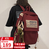 爱情海双肩包书包女大容量小学生初中高中背包大学生轻便电脑包旅行包