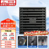 潜水艇（Submarine）MTK50-10黄铜镀镍枪灰色拉丝防臭地漏卫生间淋浴大排量地漏50管径