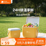 牧高笛（MOBIGARDEN）极冰保温箱6L 户外露营车载保鲜冷藏箱小冰箱 NX26684002 阳光黄