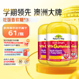 佳思敏（Nature's Way）儿童复合多维生素矿物质钙镁锌吃饭香软糖维C 3瓶装 2岁以上