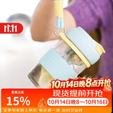 乐扣乐扣（LOCK&LOCK）元贝磁弹杯玻璃儿童水杯磁吸茶水分离杯子男女户外便携550ml蓝色