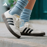 adidas「T头鞋」VL COURT CLASSIC板鞋德训鞋男女阿迪达斯轻运动 汉玉白/黑色/树脂黄   42