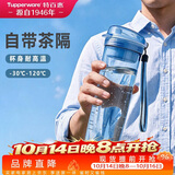 特百惠（Tupperware）晶彩MAX塑料杯600ml 男女士学生运动水杯子大容量泡茶杯 冰水蓝