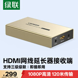 绿联HDMI延长器120米 RJ45网口网线转hdmi转换器 单网线网络高清1080P视频传输信号放大器 接收端