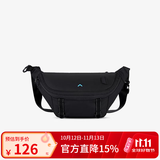 BAGSMART斜挎包骑行胸包男女大容量轻便通勤旅行户外大学生饺子包腰包挎包 经典黑