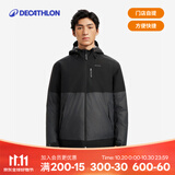 迪卡侬【门店自提】上衣户外加绒加厚棉服男女防风防水棉袄NH500 男款- 黑色（防水外套）NH500 XL