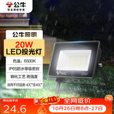 公牛（BULL）LED投光灯户外庭院工厂园林灯露营灯 IP65防水等级20W-6500K白光