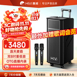 惠威（HiVi）双8英寸舞台级户外k歌专用广场舞音响便携拉杆智能音响演出音箱重低音双话筒乐器音箱MP28