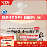 欧普照明（OPPLE）风扇灯护眼全光谱智控空调Ra95餐厅护眼电风扇卧室灯36寸 冰风白