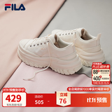 斐乐胖胖底丨FILA帆布鞋女LAVA鞋厚底运动鞋小白鞋增高休闲鞋子 奶白-GD 38