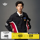 adidas休闲宽松梭织撞色赛车风运动夹克外套男装秋阿迪达斯三叶草