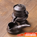 尚言坊紫砂茶具套装自动石磨懒人功夫茶具家用简约茶杯泡茶器套装 1【基础款】紫砂节节高升自动