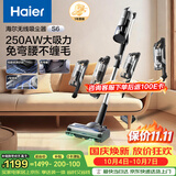 海尔（Haier）无线长续航强吸力吸尘器LED智能屏显真空绿光显尘吸尘除螨防缠绕家用手持大吸力可壁挂HSC-S601D