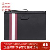 巴利（BALLY）男士PVC手拿包可装电脑男包 BOLLIS LARGE OF 36 6224351 黑色红白条纹