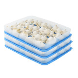 特百惠（Tupperware） 饺子盒1.3升冷冻保鲜盒汤圆盒 冰箱冷冻冷藏储藏收纳盒 1.3升蓝色三件套