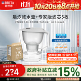 碧然德（BRITA）过滤净水器 家用滤水壶 Kalea 晨汐系列XL  3.5L（灰）+专家版滤芯5枚 环保加固包装