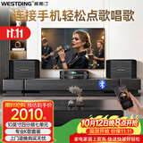 威斯汀家庭ktv音响套装 唱歌全套设备卡拉ok影院商超家用客厅会议店铺大功率10吋四分频音箱118+功放机