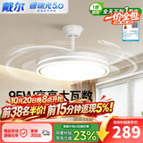 戴尔隐形风扇灯客厅餐厅静音吊扇灯 新款家用一体电扇吊灯具